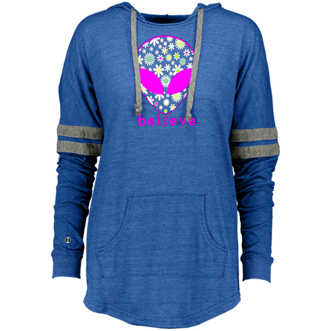 Believe  UFO Alien Head Ladies Hooded
