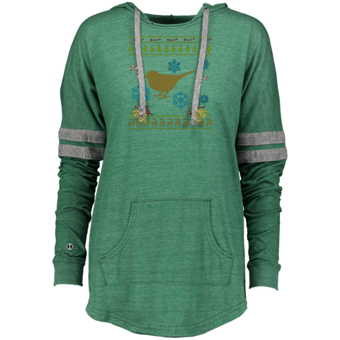 Bird Christmas Ugly  Parakeet Christmas Ornithologist Ladies Hooded