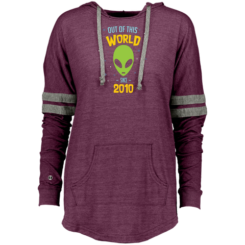7 Years Old Geek Alien Happy Birthday Gift Since 2010 Ladies Hooded
