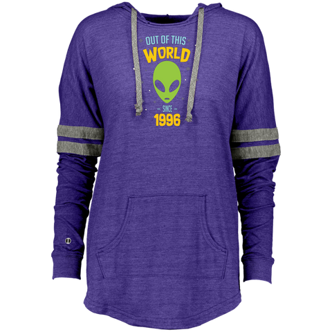 21 Years Old Geek Alien Happy Birthday Gift Since 1996 Ladies Hooded