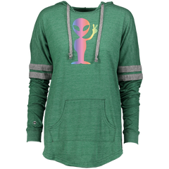Alien Peace Rainbow UFO Gift Ladies Hooded