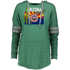 Arizona US State Flag  With State Bird And Flower Ladies Hooded