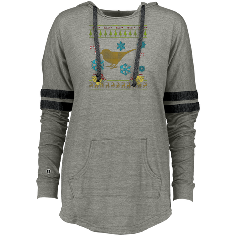 Bird Christmas Ugly  Parakeet Christmas Ornithologist Ladies Hooded