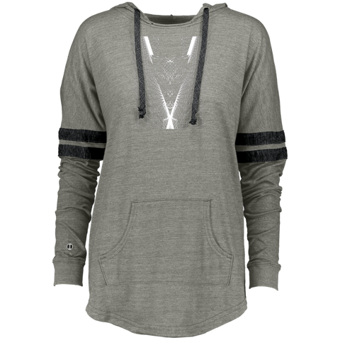 80s Grid Demon Landscape Optical Illusion Ladies Hooded