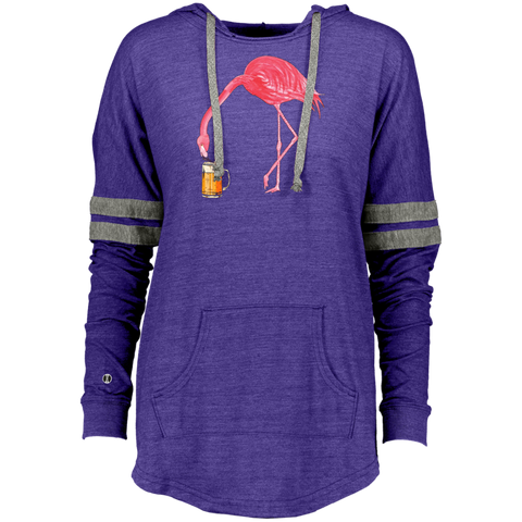 Beer Lover_s Flamingo Party Ladies Hooded