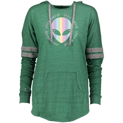 Alien Head Stay Weird -Holographic Effect Ladies Hooded