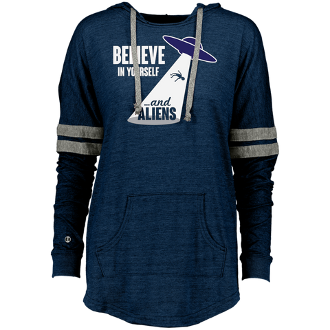 Believe In Yourself And Aliens Abduction Funny Ladies Hooded