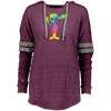 Image of Alien Tie Dye Peace Planet -Distressed Retro Ladies Hooded