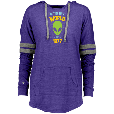 40 Years Old Geek Alien Happy Birthday Gift Since 1977 Ladies Hooded