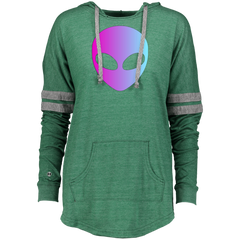 90s Alien Head Gradient Ladies Hooded