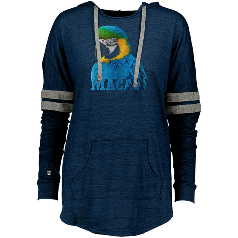 Beautiful Blue and Gold Macaw Parrot Image _ Word Ladies Hooded