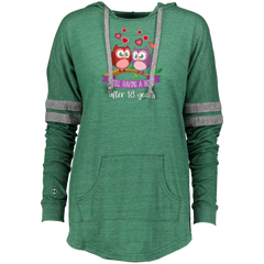 18th Wedding Anniversary for Couple that love owl Ladies Hooded