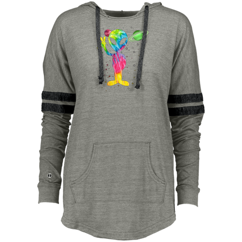 Alien Tie Dye Planet-Peace Rave Festival Ladies Hooded