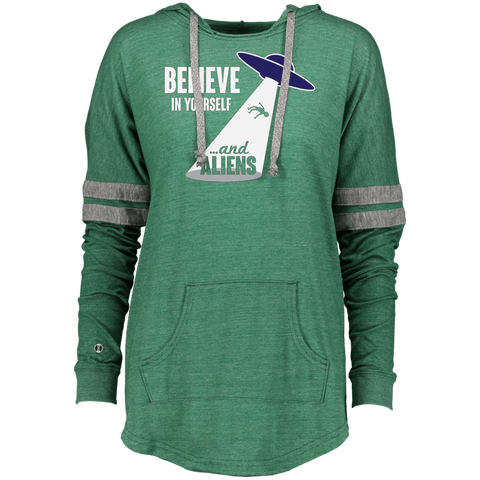 Believe In Yourself And Aliens Abduction Funny Ladies Hooded