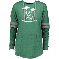 Alien Roswell Spaceship UFO Run Earthlings Ladies Hooded