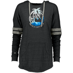 Beach Society Surf Palm Tree Beach Lovers   Gift Ladies Hooded