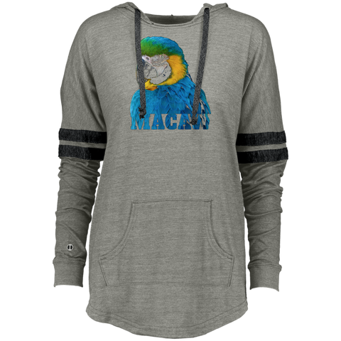 Beautiful Blue and Gold Macaw Parrot Image _ Word Ladies Hooded