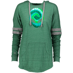 Alien Head  Extra-terrestrial Green Holographic Glow Ladies Hooded
