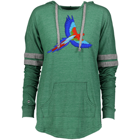 Be A Maverick  Colorful Bird Design Ladies Hooded