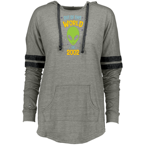 15 Years Old Geek Alien Happy Birthday Gift Since 2002 Ladies Hooded