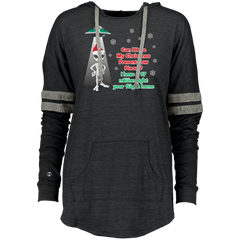 Alien UFO Funny Christmas Text _ Quote Parody Ladies Hooded
