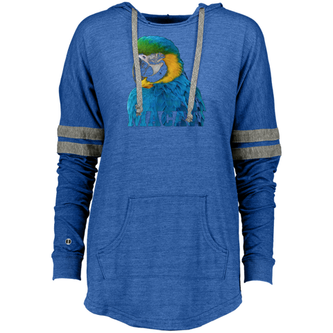 Beautiful Blue and Gold Macaw Parrot Image _ Word Ladies Hooded