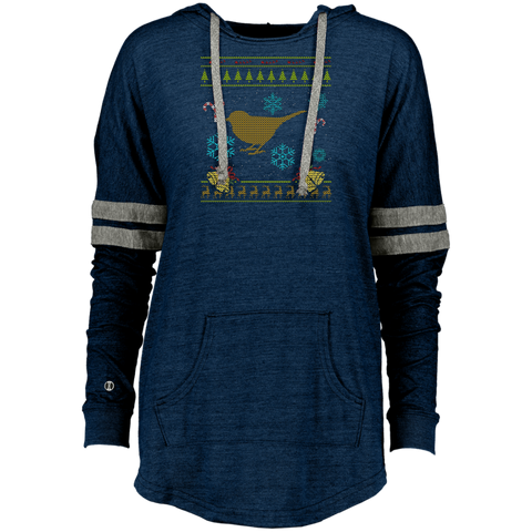 Bird Christmas Ugly  Parakeet Christmas Ornithologist Ladies Hooded