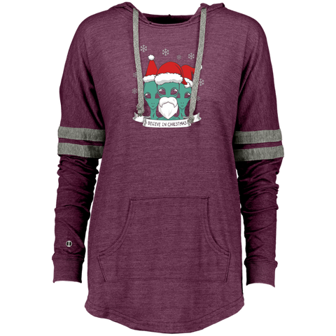 Believe in Christmas Aliens UFO Extraterrestrial Ladies Hooded