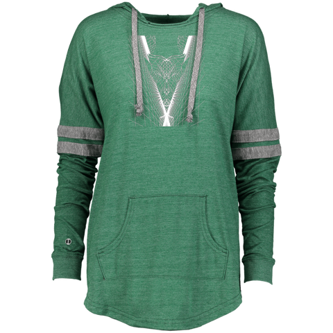80s Grid Demon Landscape Optical Illusion Ladies Hooded