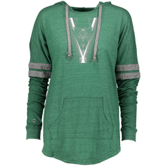 80s Grid Demon Landscape Optical Illusion Ladies Hooded