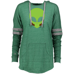 Alien Mutton Chops Sideburns Hipster Roswell Area 51 Ladies Hooded
