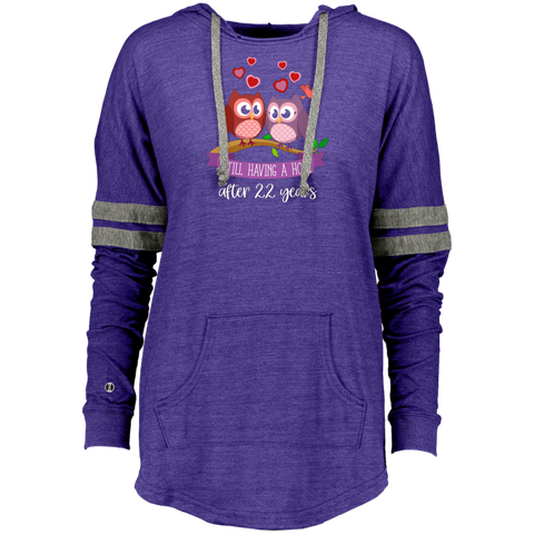 22nd Wedding Anniversary for Couple that love owl Ladies Hooded