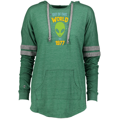 40 Years Old Geek Alien Happy Birthday Gift Since 1977 Ladies Hooded