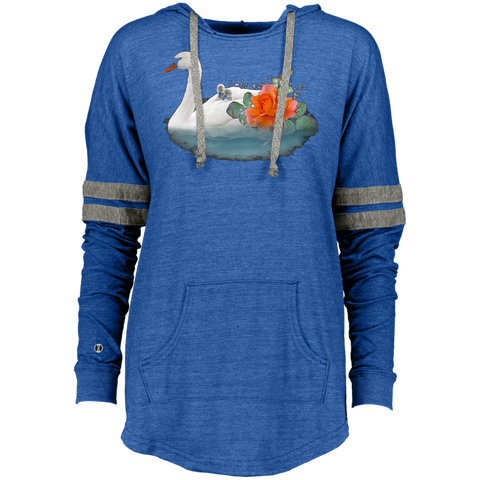 Beautiful Floating Swan   Baby chicks Swan Lovers Ladies Hooded