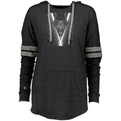 80s Grid Demon Landscape Optical Illusion Ladies Hooded