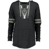 Image of 80s Grid Demon Landscape Optical Illusion Ladies Hooded