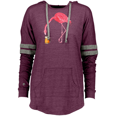 Beer Lover_s Flamingo Party Ladies Hooded