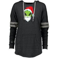 Alien Santa  - Father Christmas Santa Claus Alien Ladies Hooded