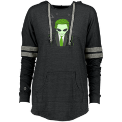 Alien in Suit  Christmas or Birthday Alien Ladies Hooded