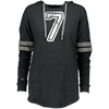 Image of 7 Number Seven Sports Team TShirt White Text Holloway Ladies Hooded