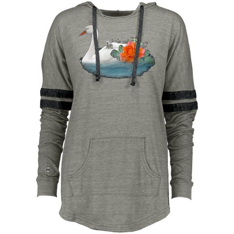 Beautiful Floating Swan   Baby chicks Swan Lovers Ladies Hooded