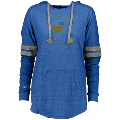 Bird Christmas Ugly  Parakeet Christmas Ornithologist Ladies Hooded