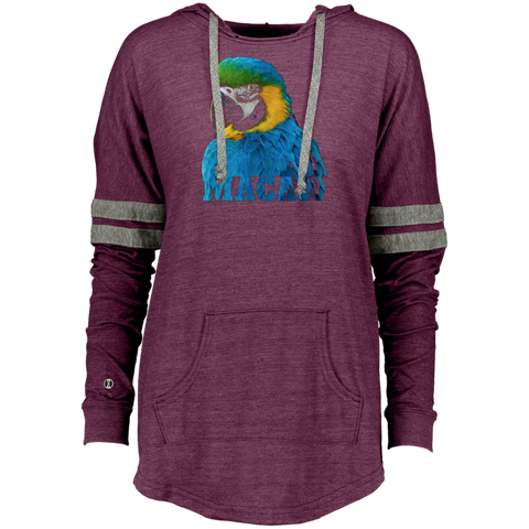 Beautiful Blue and Gold Macaw Parrot Image _ Word Ladies Hooded