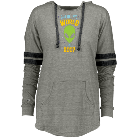 10 Years Old Geek Alien Happy Birthday Gift Since 2007 Ladies Hooded