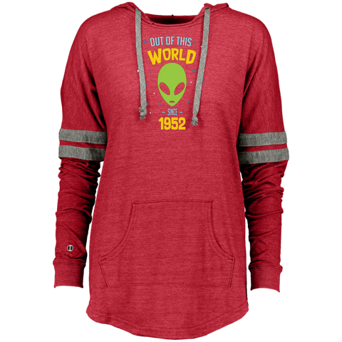 65 Years Old Geek Alien Happy Birthday Gift Since 1952 Ladies Hooded