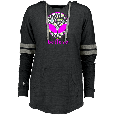 Believe  UFO Alien Head Ladies Hooded