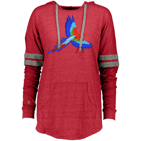 Be A Maverick  Colorful Bird Design Ladies Hooded