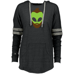 Alien ManBun Man Bun Beard Mustache Hipster Roswell Ladies Hooded