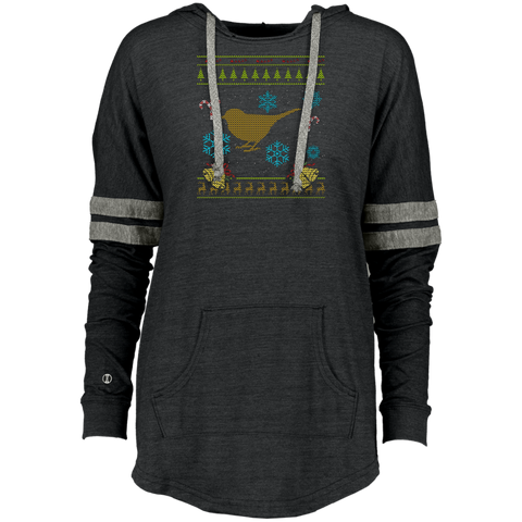 Bird Christmas Ugly  Parakeet Christmas Ornithologist Ladies Hooded