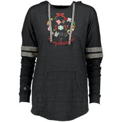 Adorable Pets Wishing You a Merry Christmas Cat Dog Rescue Ladies Hooded